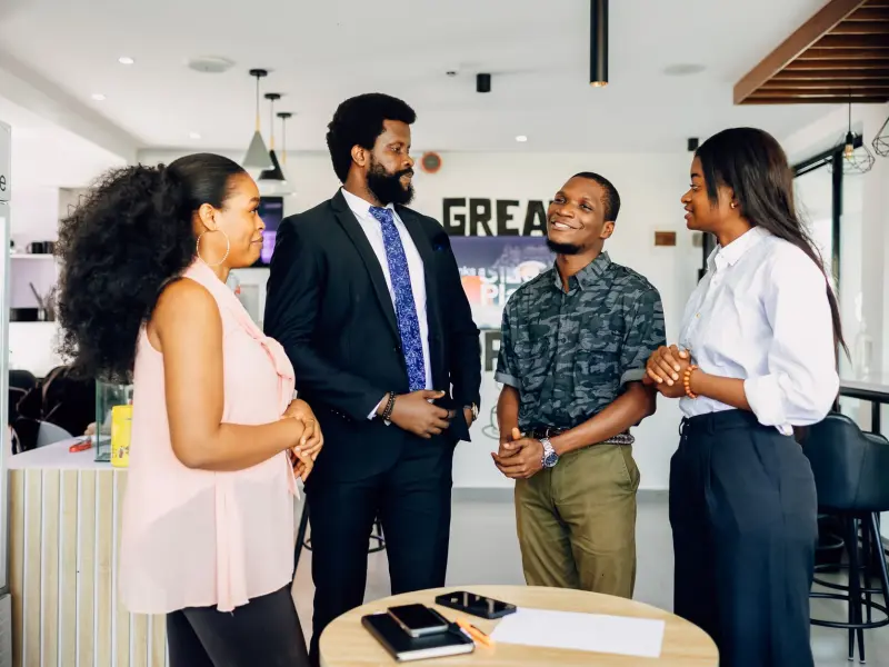 Professionals meeting in an office